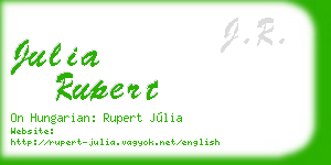 julia rupert business card