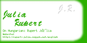 julia rupert business card